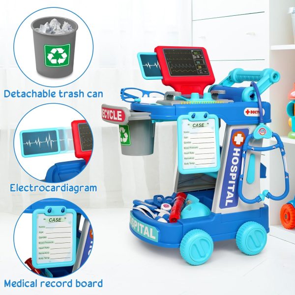 Doctor Kit for Toddlers 3-5 With 21pcs Medical Kit Toy Doctor Cart - Image 3