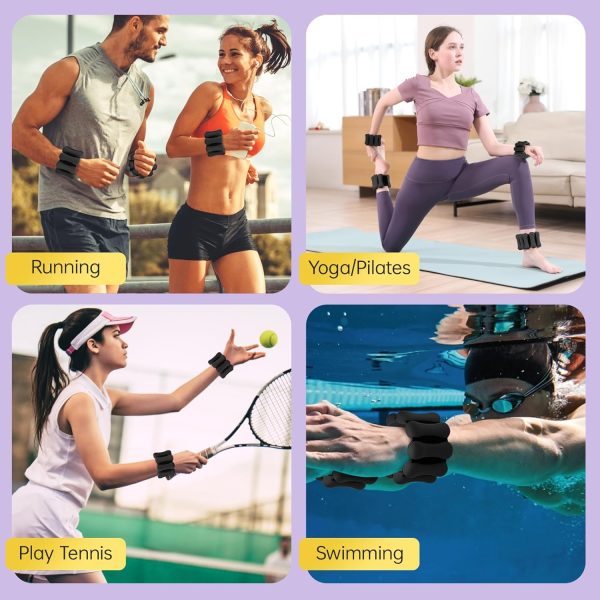 Wrist Weights, LC-dolida Ankle Weights for Women Men, Adjustable Wrist - Image 5