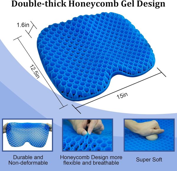 NEW-Vi Anti-Slip Kayak Seat Cushion - Waterproof Thicken Gel Boat Kayak - Image 3