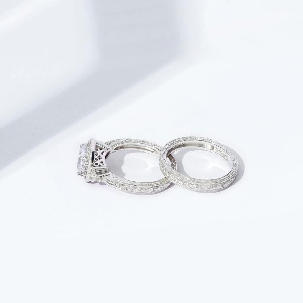 Amazon Essentials Platinum or Gold Plated Sterling Silver Antique Ring set - Image 8