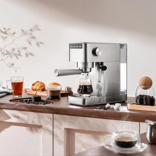 Espresso Machine with Milk Frother, Stainless Steel Espresso Maker, - Image 7