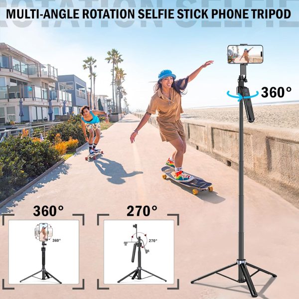 Auto Face Tracking Tripod 360 Rotation with Stand,Android and iPhone Tripod - Image 5