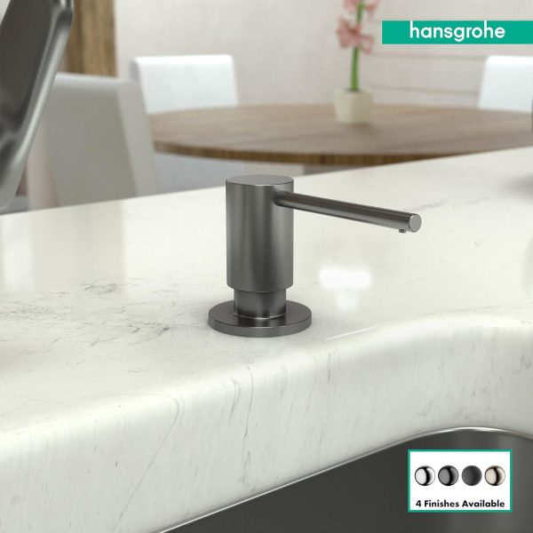 hansgrohe Focus Modern Bath and Kitchen Sink Soap Dispenser in Brushed - Image 4