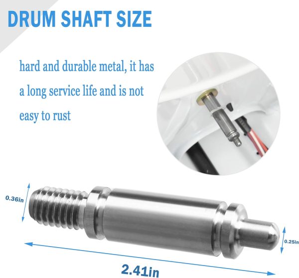 W10359272 Dryer Drum Support Roller Shaft, Left Hand Thread, Replacement - Image 2