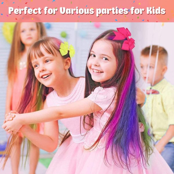 MSDADA 10 Color Hair Chalk for Girls - Hair Chalk Comb Kids Temporary Hair - Image 7