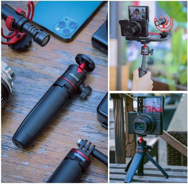 MT-08 Black Mini Tripod for Camera, 1/4" Screw Universal for - Image 3