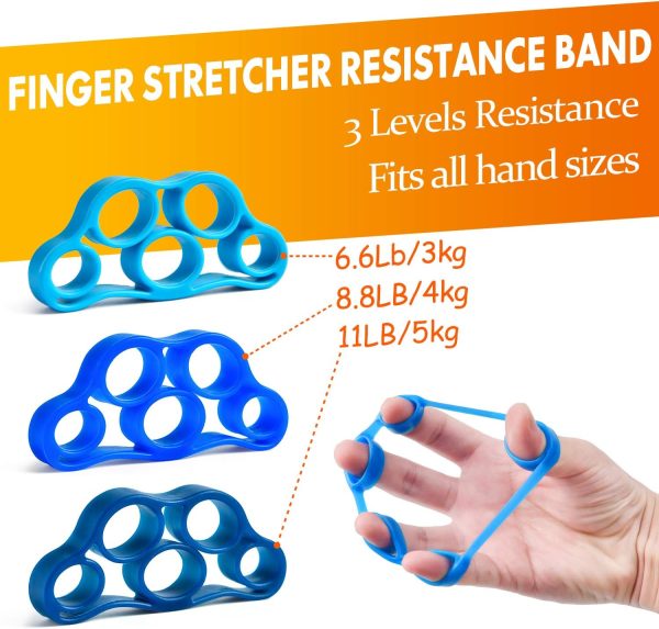 Grip Strength Trainer 7 Pack Adjustable Hand Gripper, Finger Stretcher - Image 4