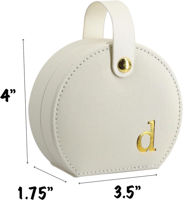 COLLECTIVE HOME - Travel Jewelry Case, Elegant Half-Moon Design with Gold - Image 2