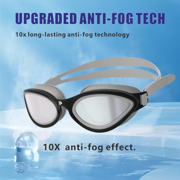 Adult Swim Goggles-Mirrored/Polarized Swimming Goggles 10x Anti-fog UV - Image 4