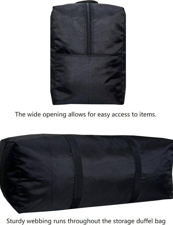 Extra Large Storage Duffle Bag with Zippers and Handles, Big Foldable - Image 4