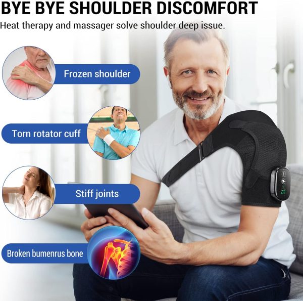 Heated Shoulder Brace for Women Men, Shoulder Massager Shoulder Heating Pad - Image 2