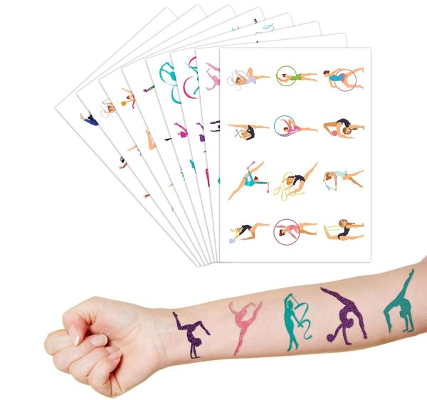 Gymnastic Temporary Tattoos Birthday Themed Party Supplies Decorations - Image 6