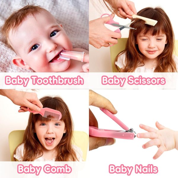 Baby Grooming Kit, Infant Safety Care Set with Hair Brush Comb Nail Clipper - Image 4