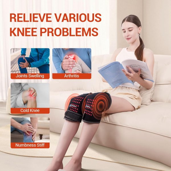 Red Light Therapy & Vibration Massage Knee Brace- 660nm&850nm Red Light - Image 4
