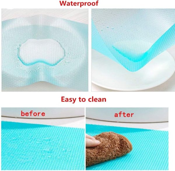 9 Pack Refrigerator Mats,Washable Fridge Mats Liners Easy to Clear Fridge - Image 3