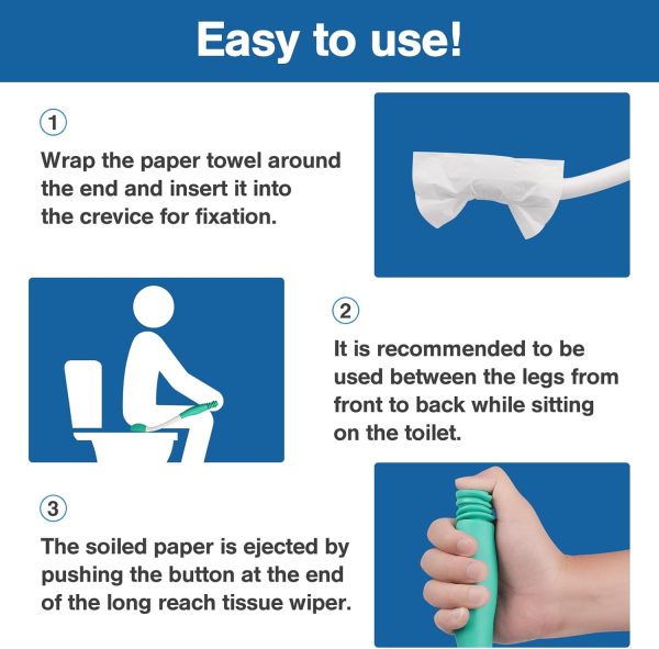Long Reach Comfort Wipe Toilet Aids Tools, Bottom Wiper, Extends Your Reach - Image 4