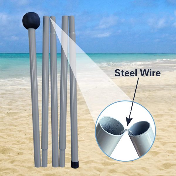 Beach Canopy Beach Tent UPF50+ 11x11 FT Easy to Setup Extra Windproof Rope - Image 5