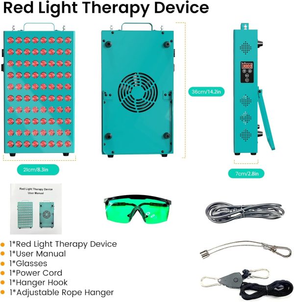 iTHERAU Red Light Therapy for Body Face, 400W 80 LEDs Dual Chip 660nm & - Image 7