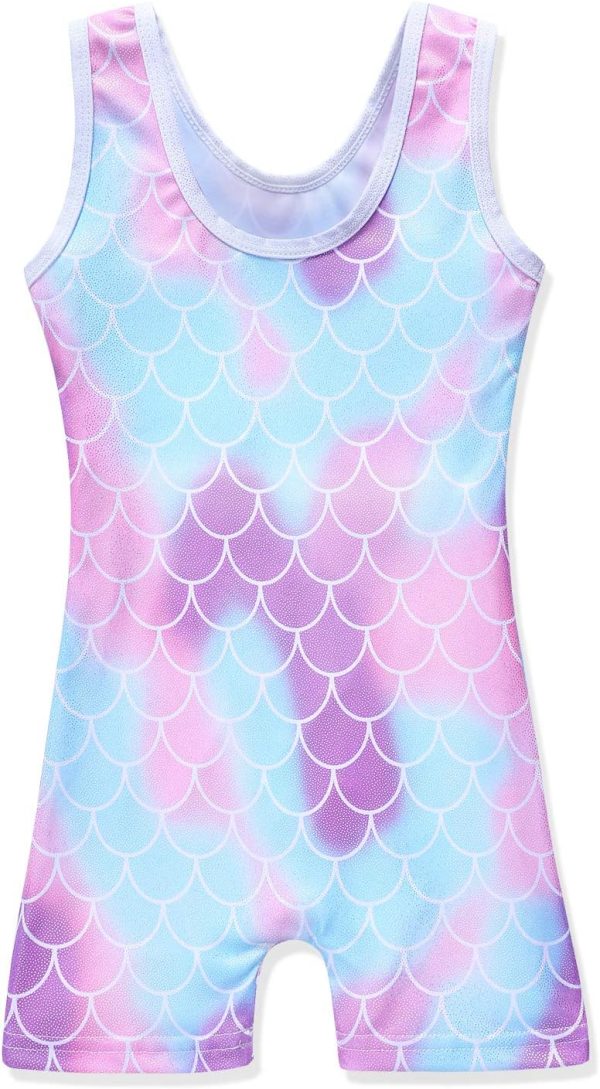 HOZIY Gymnastics Leotards for Girls with Shorts Toddlers Biketards Rainbow - Image 2