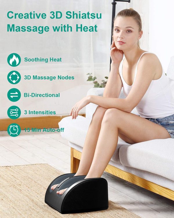 Shiatsu Foot Massager Machine with Heat, Foot and Calf Massager with - Image 4