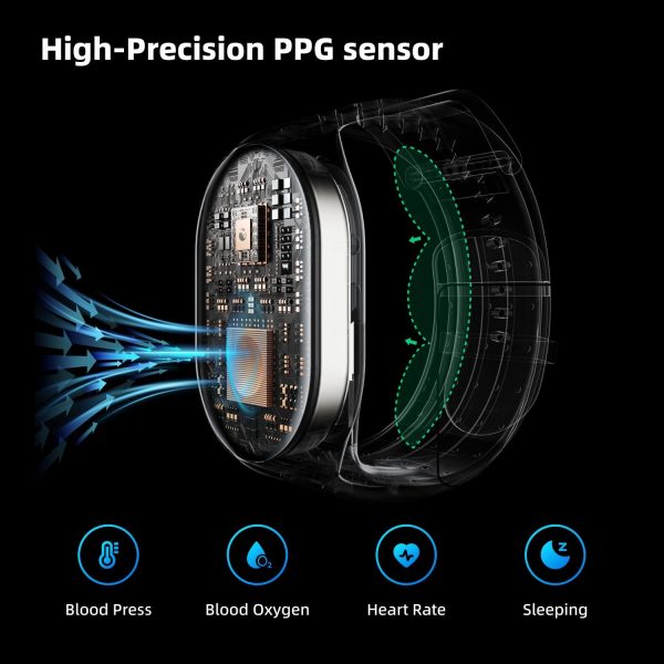 YHE BP Doctor Pro Smart Watch, Blood Pressure Watch with Patented Cuff, HRV - Image 2