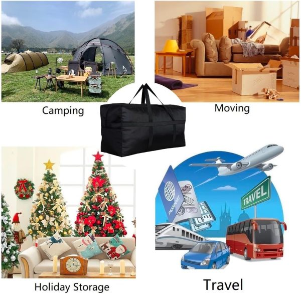 Extra Large Storage Duffle Bag with Zippers and Handles, Big Foldable - Image 8