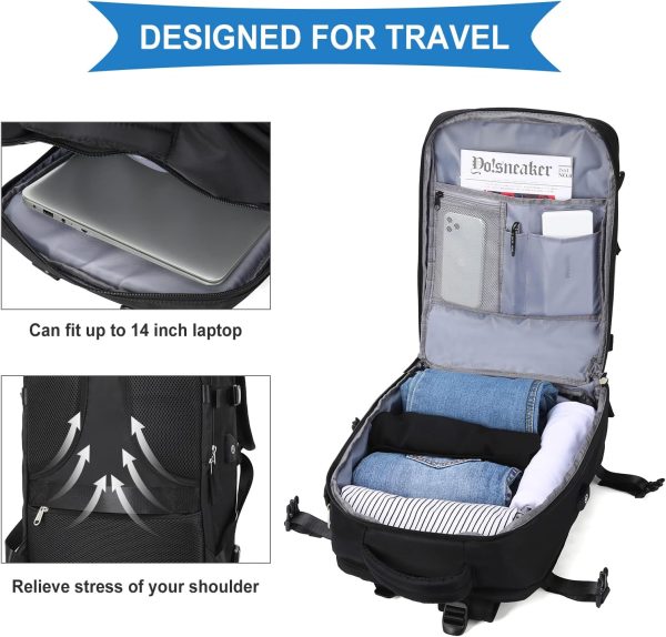 coowoz Large Travel Backpack For Women Men,Carry On Backpack,Hiking - Image 8