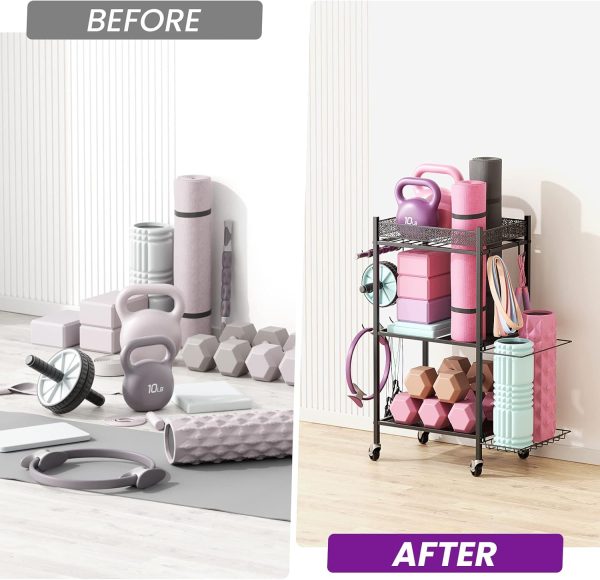 Yoga Mat Storage Rack, Home Gym Storage Rack Yoga Mat Holder, VOPEAK - Image 6