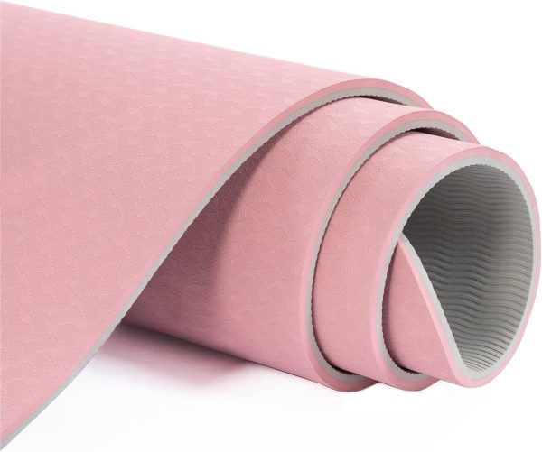 Yoga Mat Non Slip, Pilates Fitness Mats, Eco Friendly, Anti-Tear 1/4" Thick - Image 4