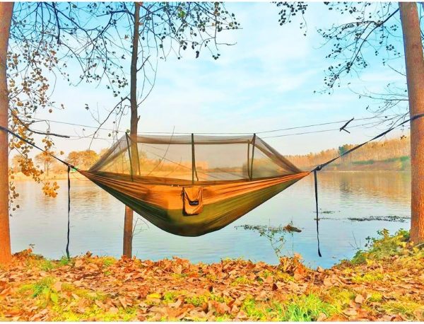 Sunyear Camping Hammock, Portable Double Hammock with Net, 2 Person Hammock - Image 4