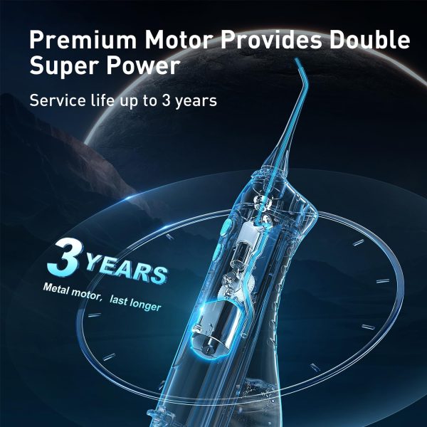COSLUS Water Dental Flosser Teeth Pick: Portable Cordless Oral Irrigator - Image 8