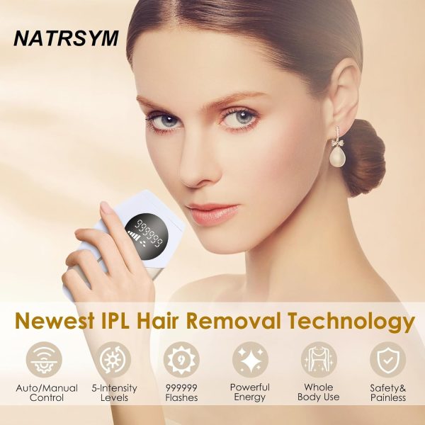 IPL Laser Hair Removal Device at-Home for Women Men NATRSYM Painless - Image 3