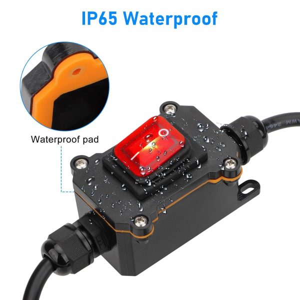 Linkstyle Inline Cord Switch, 12V 20A 4Pin DPST On Off Toggle Switch with - Image 4