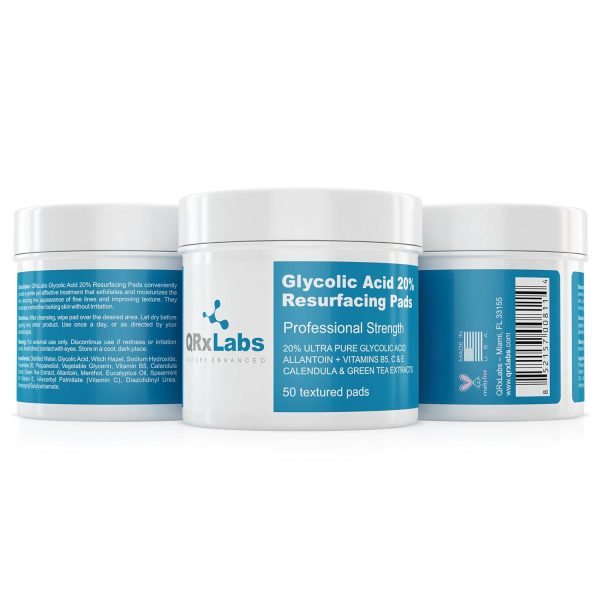 QRxLabs Glycolic Acid 20% Resurfacing Pads for Face & Body with Vitamins - Image 8