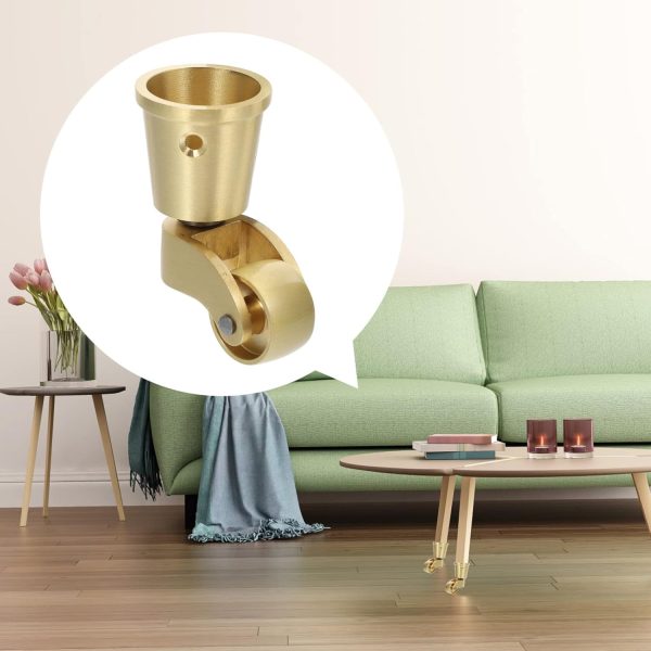 GARVALON 2pcs Furniture Swivel Casters Castors Sofa Trolley Chairs Mini - Image 7