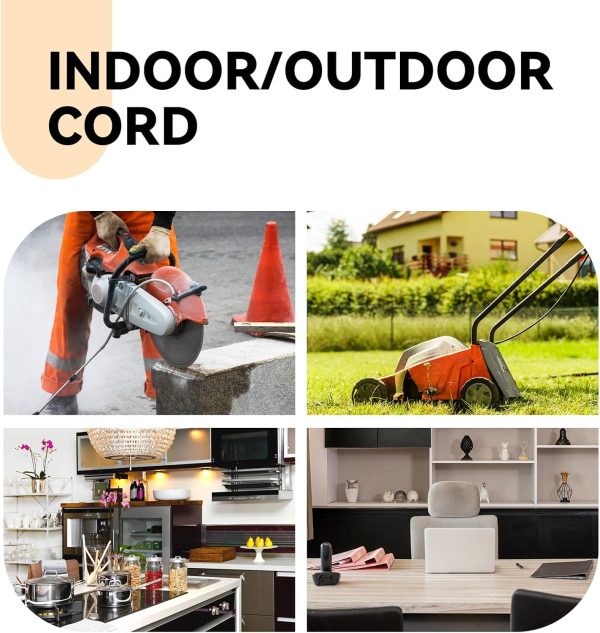 6ft Outdoor Extension Cord for Christmas Decorations - 16/3 Heavy Duty SJTW - Image 7