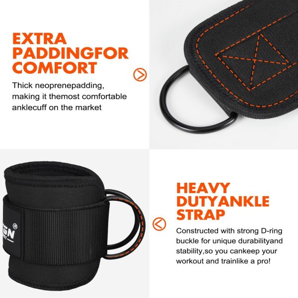 Ankle Resistance Bands, Ankle Bands for Working Out with Cuffs, Resistance - Image 3