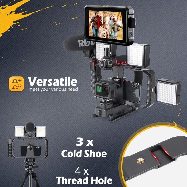 Neotter Handheld Stabilizer with Smartphone Video Rig, Video Action - Image 6