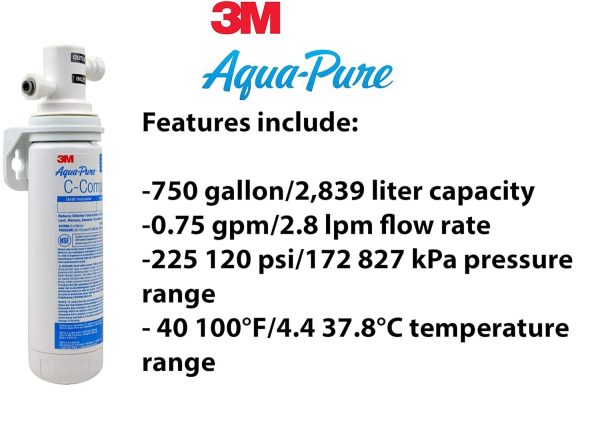 3M Aqua-Pure Under Sink Dedicated Faucet Water Filter Cartridge APEasy - Image 3