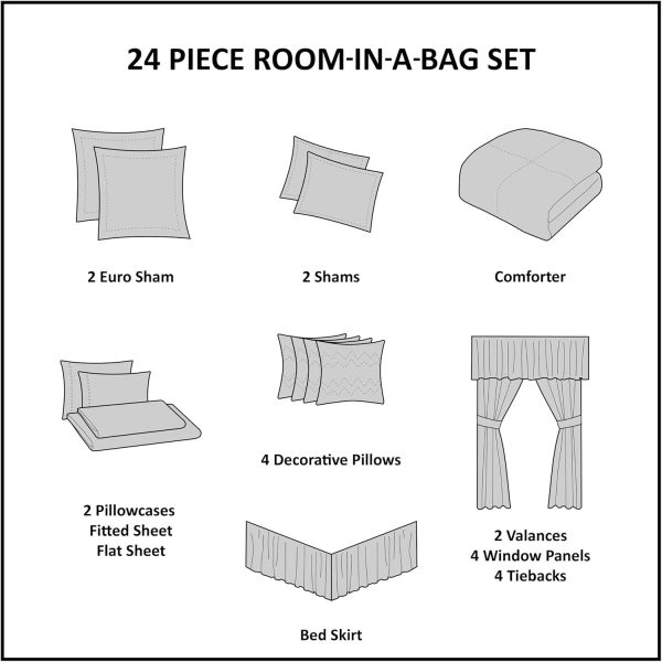 Madison Park Essentials Room in a Bag Faux Silk Comforter Set - Luxe - Image 6