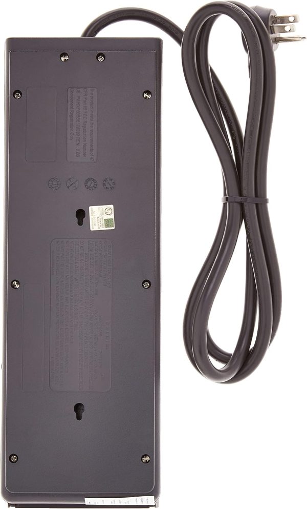 Belkin 8-Outlet Power Strip Surge Protector w/Flat Plug, 6ft Cord – Ideal - Image 3