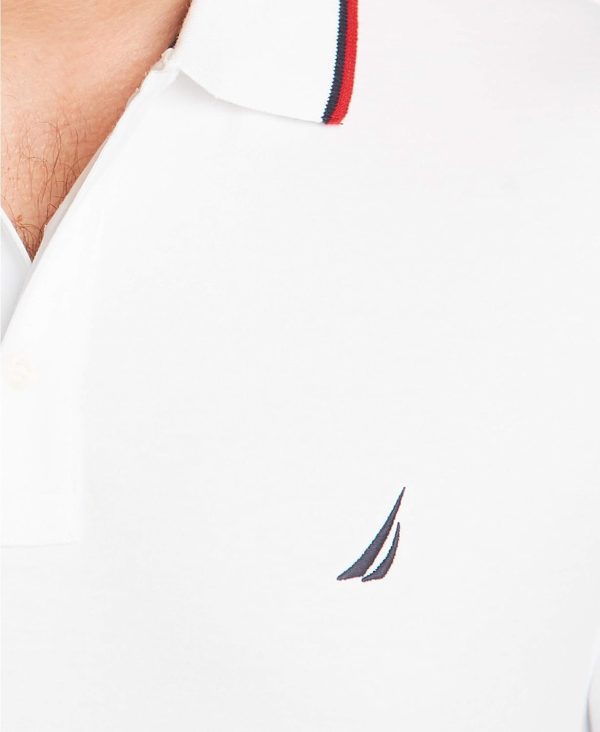 Nautica Men's Classic Fit Short Sleeve Dual Tipped Collar Polo Shirt - Image 5