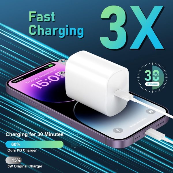 Phone 14 13 12 11 Fast Charger,10FT Long Fast Charging Lightning Cable with - Image 2
