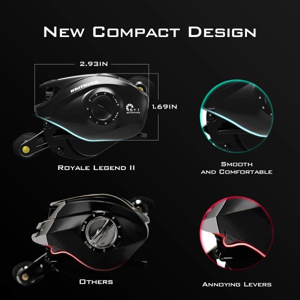 KastKing Royale Legend II Baitcasting Reels, New Compact Design Baitcaster - Image 6
