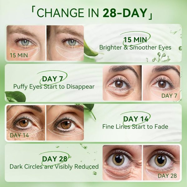 BREYLEE Aloe Vera Eye Masks– 60 Pcs - Puffy Eyes and Dark Circles - Image 7