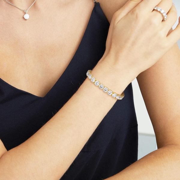 Gemsme Tennis Bracelets for Women and Men, Diamond Bracelets for Women, 18k - Image 5