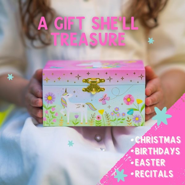 Floral Unicorn Jewelry Box - Unicorn Toys for Girls Age 4-6 - Kids Jewelry - Image 4