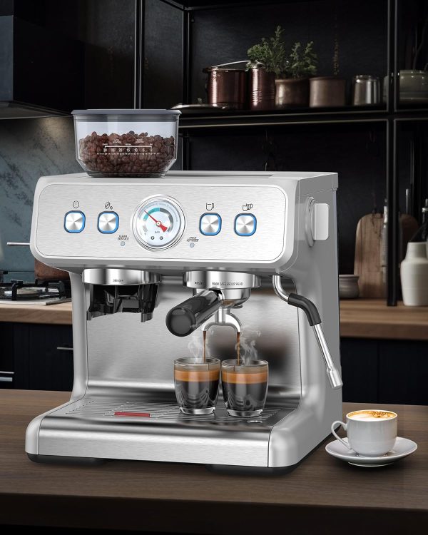 COWSAR Espresso Machine 15 Bar, Semi-Automatic Espresso Maker with Bean - Image 7