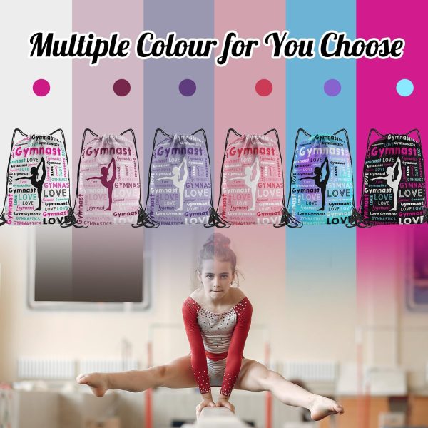 Gymnastics Drawstring Backpack Love Gymnastics Drawstring Bag Gymnastics - Image 5