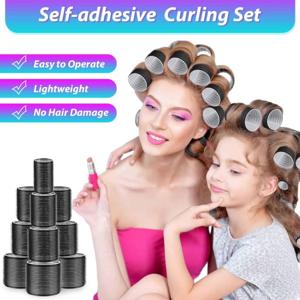 Hair Curlers Set with 24 Rollers (6 Jumbo, 6 Large, 6 Medium, 6 Small) and - Image 5